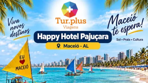 Foto demonstrativa de Pacote de Viagem Maceió: 5 Diárias no Happy Hotel Pajuçara